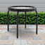 Providence Fairview Wicker Patio Side Table, Black