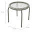 Providence Fairview Wicker Patio Side Table, Dove
