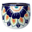 Hand Painted Feather Outdoor Planter, Medium