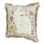 Plush Bunny with Embroidered Flowers Easter Throw Pillow, 18"