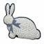 Providence Bunny Shaped Beaded Easter Throw Pillow, 13"