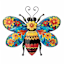 Talavera Metal Bee Outdoor Wall Decor, 14"