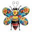Talavera Metal Bee Outdoor Wall Decor, 14"