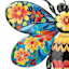 Talavera Metal Bee Outdoor Wall Decor, 14"