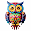 Talavera Metal Owl Outdoor Wall Decor, 11"
