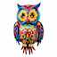 Talavera Metal Owl Outdoor Wall Decor, 11"