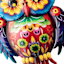 Talavera Metal Owl Outdoor Wall Decor, 11"