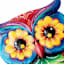 Talavera Metal Owl Outdoor Wall Decor, 11"