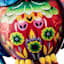 Talavera Metal Owl Outdoor Wall Decor, 11"