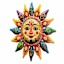 Talavera Metal Sun Face Outdoor Wall Decor, 20"