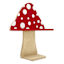 Sunny Club Wooden Mushroom Outdoor Wall Shelf, 14"