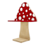 Sunny Club Wooden Mushroom Outdoor Wall Shelf, 14"
