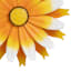 Yellow Metal Flower Outdoor Wall Spinner, 18"