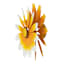 Yellow Metal Flower Outdoor Wall Spinner, 18"