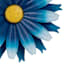Blue Flower Metal Outdoor Wall Spinner, 18"
