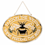 Honeybloom Metal Bee & Flower Outdoor Wall Decor, 16"