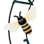 Honeybloom Welcome to Our Hive Metal Outdoor Wall Sign, 23"