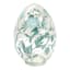 Providence Glass Egg with Blue Painted Flowers, 6"