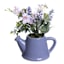 Star Flower & Lavender Arrangement in Purple Ceramic Pot, 7"