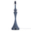 Blue Hourglass Metal Large Large Table Lamp Base with USB, 24"