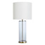 Providence Clear Glass Pillar Medium Table Lamp Base, 21"