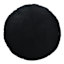 Crosby St. Black Cotton Slub & Velvet Round Throw Pillow, 16"