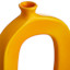 Riley Yellow Open Ceramic Vase, 14"