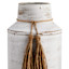 Honeybloom White Tassel Metal Vase, 16"