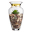 Providence Glass Vase with Mercury Neck, 10"