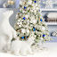 Silver Walking White Polar Bear, 28"