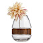 Found & Fable Wood Band Glass Vase, 7.5"
