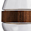 Found & Fable Wood Band Clear Glass Vase, 10"