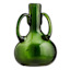 Found & Fable Green Glass Vase with Handles, 7"