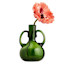 Found & Fable Green Glass Vase with Handles, 7"