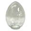 Honeybloom Clear Glass Egg, 6"