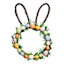 Homespun Easter Bunny Head Shaped Easter Egg Wreath, 18"