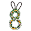 Homespun Easter Bunny Shaped Easter Egg Wreath, 28"