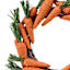 Homespun Easter Carrots Wreath, 18"