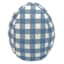 Homespun Easter Blue Plaid Fabric Egg, 4"