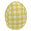 Homespun Easter Yellow Plaid Fabric Egg, 4"