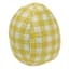 Homespun Easter Yellow Plaid Fabric Egg, 4"