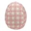 Homespun Easter Pink Plaid Fabric Egg, 4"