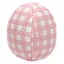 Homespun Easter Pink Plaid Fabric Egg, 4"