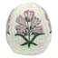 Honeybloom Purple Embroidered Fabric Egg, 4"