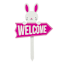 Bunny Brights Welcome Bunny Yard Stake, 14"
