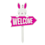 Bunny Brights Welcome Bunny Yard Stake, 14"