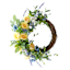Yellow Ranunculus Half Wreath, 19"