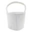 White Fabric Basket with Pink Bunny