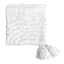 Found & Fable White Cotton Tufted Wave Throw Blanket, 50x60