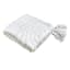 Found & Fable White Cotton Tufted Wave Throw Blanket, 50x60